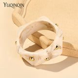 Colorful Geometric Charms Bangle Bracelets for Women Girls