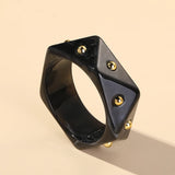 Colorful Geometric Charms Bangle Bracelets for Women Girls
