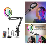5X USB LED Magnifying Glass 3 Colors Illuminated Magnifier Lamp