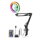 5X USB LED Magnifying Glass 3 Colors Magnifier Lamp Loupe