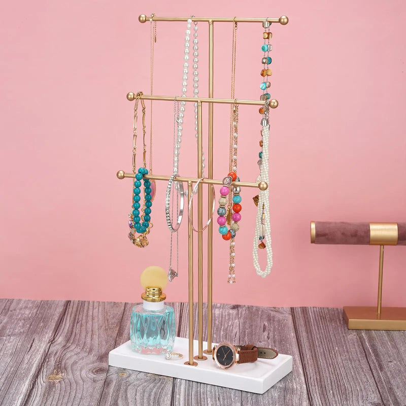 3 Layer Jewelry Organizer Necklace Earrings Bangle Holder