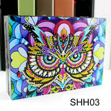 DIY 5D Diamond Painting Travel Earrings Rings PU Leather Jewelry Box