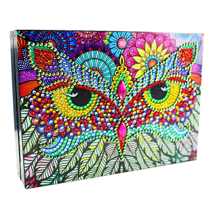 DIY 5D Diamond Painting Travel Earrings Rings PU Leather Jewelry Box