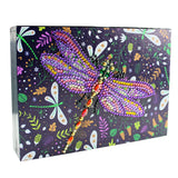 DIY 5D Diamond Painting Travel Earrings Rings PU Leather Jewelry Box