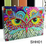 DIY 5D Diamond Painting Travel Earrings Rings PU Leather Jewelry Box