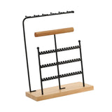 Wooden Base Desktop Jewelry Organizer for Rings & Necklaces