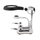 Desktop Magnifier Lamp 18 LED Bright Daylight 2.5X 6X 5X 10X