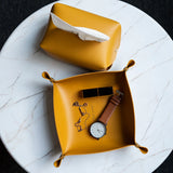 Desktop Storage Tray Leather Key Plate Home Decoration Dice Tray