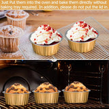 50 Pack Aluminum Foil Dessert Cups Holders