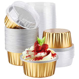50 Pack Aluminum Foil Dessert Cups Holders