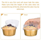 50 Pack Aluminum Foil Dessert Cups Holders