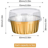 50 Pack Aluminum Foil Dessert Cups Holders
