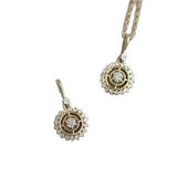 Destiny Compass 925 Silver 14K Necklace Zirconia Diamond Pendant