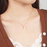 Sterling Silver Pearl Dangle Earrings & Pendant Necklace Set