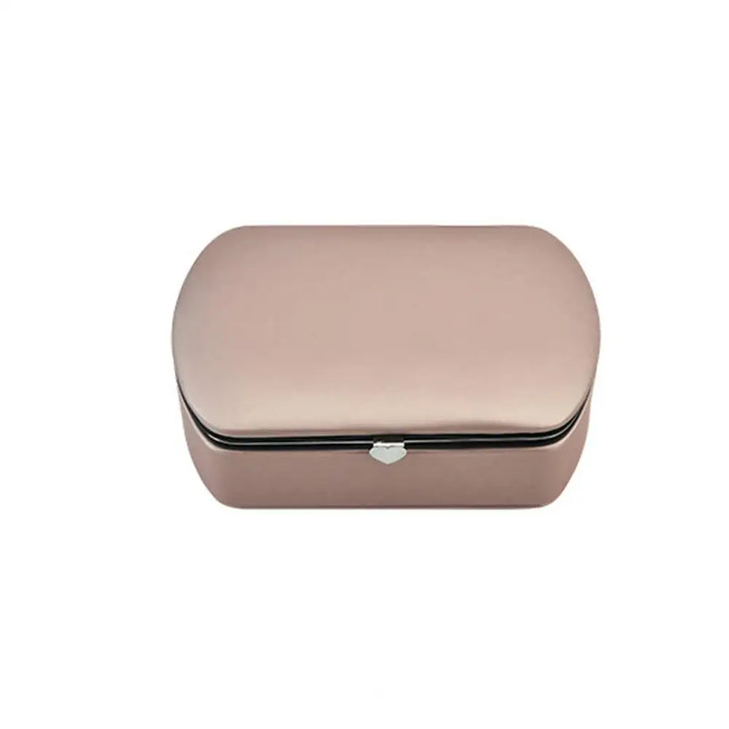 Detachable Faux Leather Rings Earrings Jewelry Box