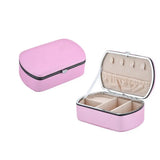 Detachable Faux Leather Rings Earrings Jewelry Box