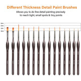 Fine Detail Paint Brush Set, 15Pcs Kit, Mini Painting Brushes