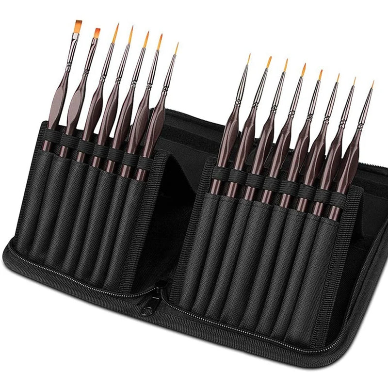 Fine Detail Paint Brush Set, 15Pcs Kit, Mini Painting Brushes