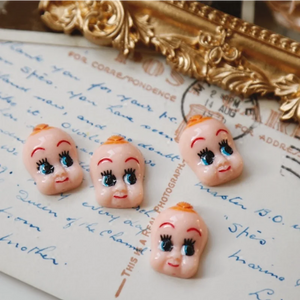 Resin Antique Doll Head Patch - Retro Jewelry DIY