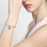 Devil Beads Halloween 925 Silver Pendant Necklace Bracelet Set