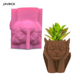 Devil Pen Holder Gypsum Flower Pot Silicone Mold