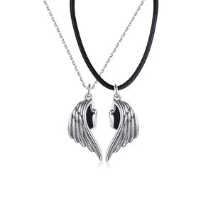 Devil Angel Wings Couple Necklaces Magnetic Pendant Jewelry