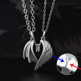 Devil Angel Wings Couple Necklaces Magnetic Pendant Jewelry