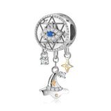 Devil's Eye Dream Catcher Beads Halloween 925 Silver Bracelet