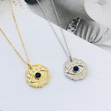 Devil's Eye Necklace 925 Silver Creative Zircon Clavicle Jewelry