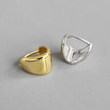 925 Silver Triangle Hoop Huggie Earrings