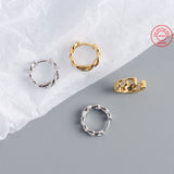 9mm 14K Light Style Silver Link Chain Hoop Earrings for Women