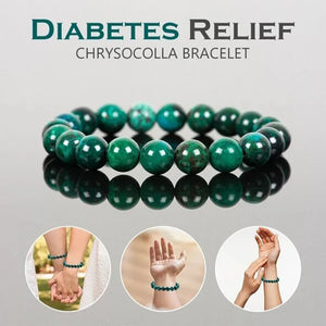 Diabetes Relief Chrysocolla Bracelet 8mm Healing Gemstone Beads
