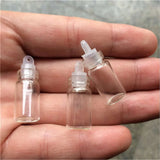 11mm Mini Cork Glass Bottles Pendants 1ml Small Wishing Vials 100pcs