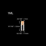 11mm Mini Cork Glass Bottles Pendants 1ml Small Wishing Vials 100pcs