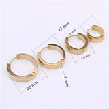 Stainless Steel Buckle Earrings 12mm-20mm Sizes 12 Pairs/Piece