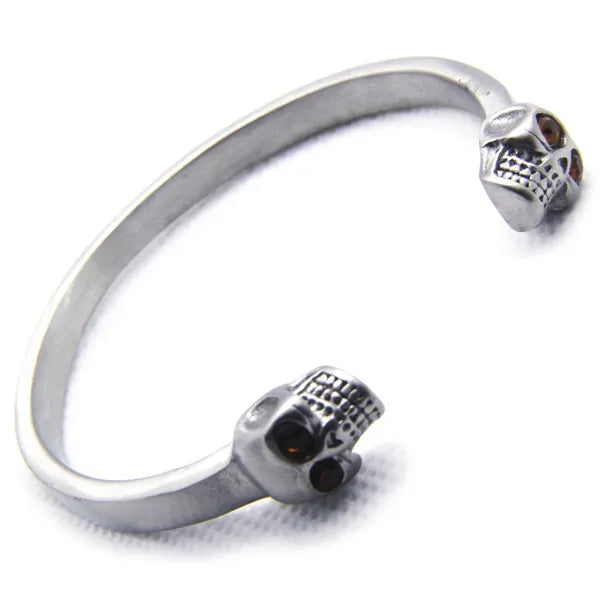 4 Colors Skull Bangle Stainless Steel Band Bracelet