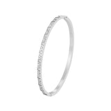 Stainless Steel Strip Zircon Bangle Bracelet Jewelry For Women