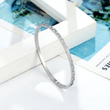 Stainless Steel Strip Zircon Bangle Bracelet Jewelry For Women