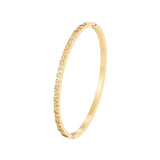 Stainless Steel Strip Zircon Bangle Bracelet Jewelry For Women