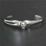 6.5cm Skull Bangle Bracelet Stainless Steel Punk Band Party