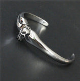 6.5cm Skull Bangle Bracelet Stainless Steel Punk Band Party