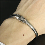 6.5cm Skull Bangle Bracelet Stainless Steel Punk Band Party