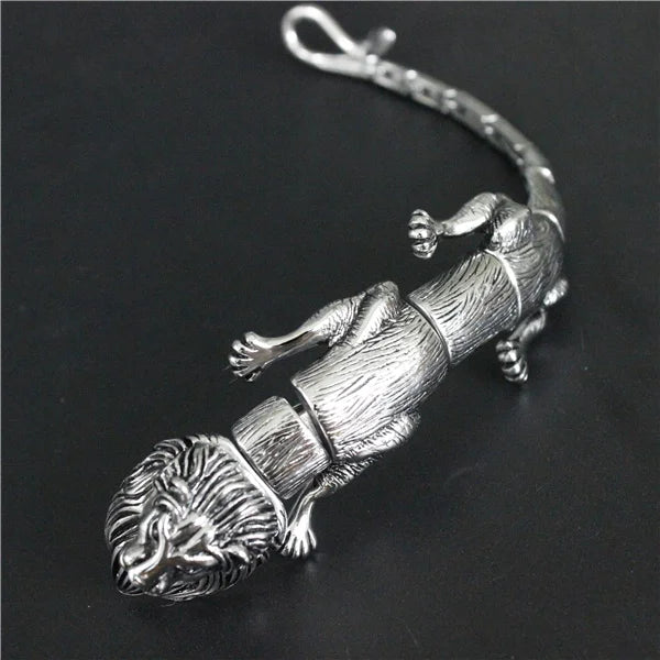 Diameter King Lion Bracelet Stainless Steel Heavy Biker