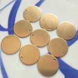 Brass Round Disk Charms Pendants 6-20mm 0.5mm Thickness