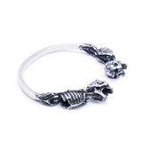 Ghost Skull Bangle Bracelet 316L Stainless Steel Polishing Top Biker