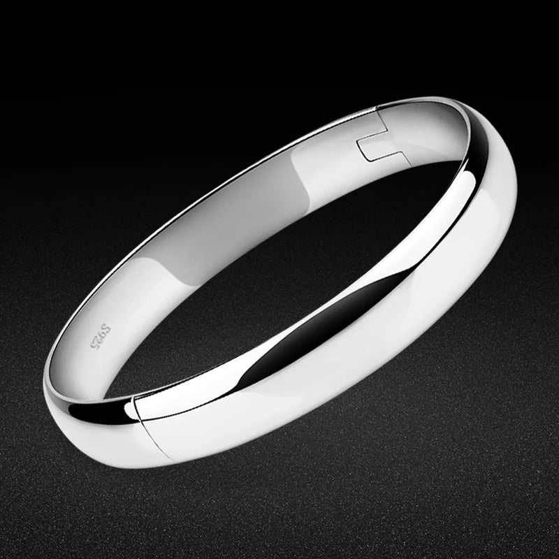5.5cm Silver Brazalete 925 Sterling Silver Bracelets For Women Gift