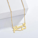 Diamond Custom Pendant Necklaces Letter Name Deer Necklace