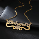Zircon Pendant Women Necklace Heart Butterfly Chain Choke