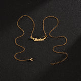 Personalized Antlers Necklace Custom Name Letter Charm Pendant Choker Jewelry
