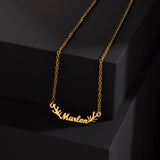 Personalized Antlers Necklace Custom Name Letter Charm Pendant Choker Jewelry